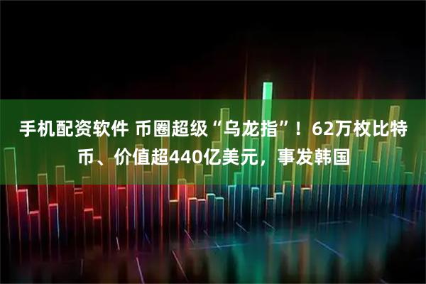 手机配资软件 币圈超级“乌龙指”!62万枚比特币、价值超440亿美元,事发韩国